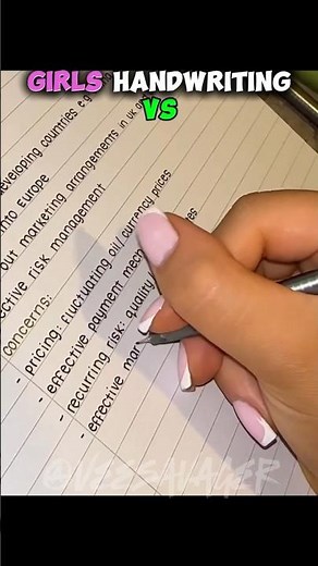 GIRLS HANDWRITING vs BOYS HANDWRITING