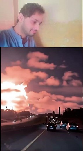 Green Meteor Explodes Over Highway #viral