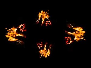 Crackling Fire, Holographic Animation For Use With HoloQuad Pyramid Hologram MMD