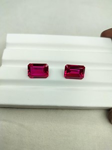 Ruby Corundum Radiant Cut 10x14 Mm Lab-grown Gemstone for Jewelry Making - Etsy