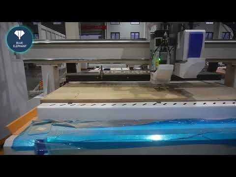 Testing video of ELECNC2131 ATC nesting cnc machine with lamello saw