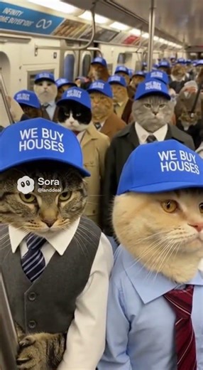 Cats Commuting to Work in NYC #shorts