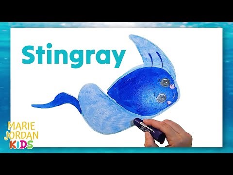 Stingray Drawing for Kids | Fun Ocean Animals Video