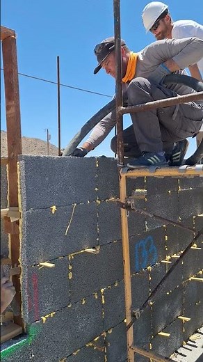 Pouring Strength, grout day with the Perfect Block