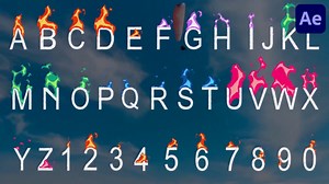 Fire Alphabet Font | After Effects