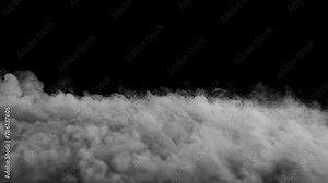 Smoke moving across the ground. Video in loop. Can be used as a special effect for your projects, video texture or background for designs, scenes, etc.