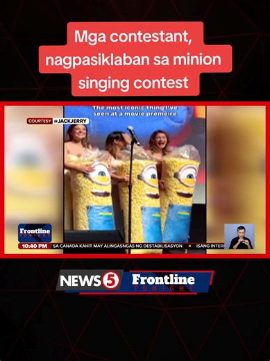 #FrontlineTonight | Nagtagisan ng galing ang mga kalahok sa isang singing contest kung saan ginaya nila ang boses ng mga fictional character na Minions.