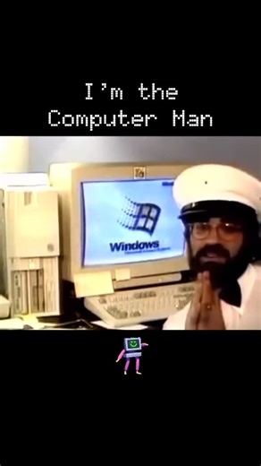 Nerd Life on Instagram: "Computer Man Had some issues with the new IOS. Luckily I found this guy. #ios #computer #computerman #nerdlife #computers #techguy #90s @nerdlife1985"