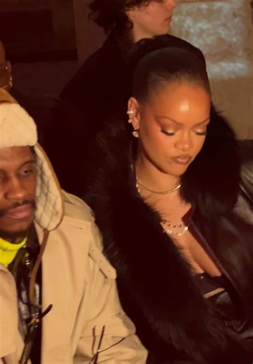 Reporting live from #ASAPRocky’s third show for AWGE, and his first on his home turf: #NYC 🫦 #Rihanna is sitting front row at the Hall des Lumières next to #ASAPNast