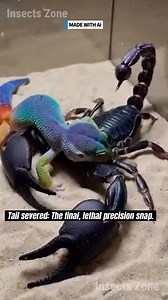 The Pulmonoscorpius made a fatal evolutionary miscalculation against the Devil Deadliest Gecko. This is how lethal precision completely dismantles primal terror. #PrimalTerror #LethalPrecision #EvolutionaryGlitch #ScorpionVSGecko #SurvivalLoop #fblifestyle ⚙️ AI-generated dramatization — No real insects or creatures are involved in these visuals. | Insects Zone