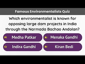 Famous Environmentalists - Quiz | 12 MCQs | Environmental Science Questions for Students | EVS Test