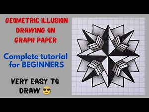 Easy Geometric 3D Drawing on Graph Paper | Optical Illusion Art Tutorial | Rumi December Art 1, 2025