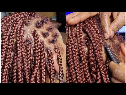 How To Braid Extreme Short Hair With African Threading Method / Protective Hairstyle