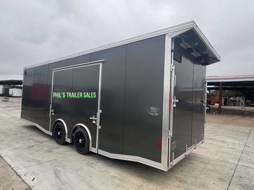 E-Z Hauler 24' ALL ALUMINUM CAR HAULER LARGE ESCAPE DOOR FINISHED OUT Cargo / | eBay
