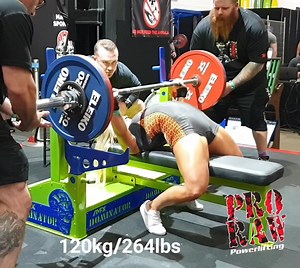 3.4M views · 2K reactions | Jen Smith benching 120kg at 59kg at ProRawXI | PTC Headquarters | Facebook