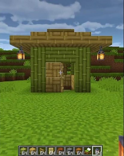 How to Build a Cozy Tiny Bamboo Hut in Minecraft!