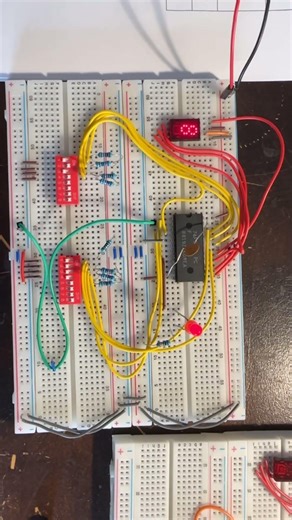 4-Bit BCD Arithmetic Logic Unit Fast 74F582, TTL ALU test circuit on a prototyping board