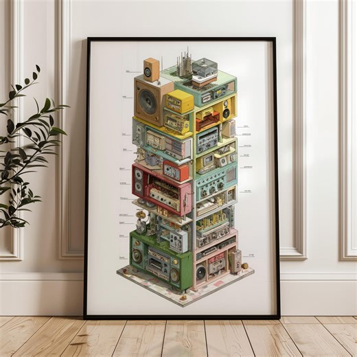 Vintage Audio Equipment, Retro Schematic, Digital Poster Download - Etsy Canada