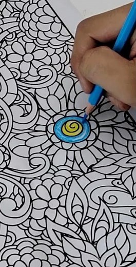 Relaxing Mandala Coloring for Adults #adultcoloring #shortvideo