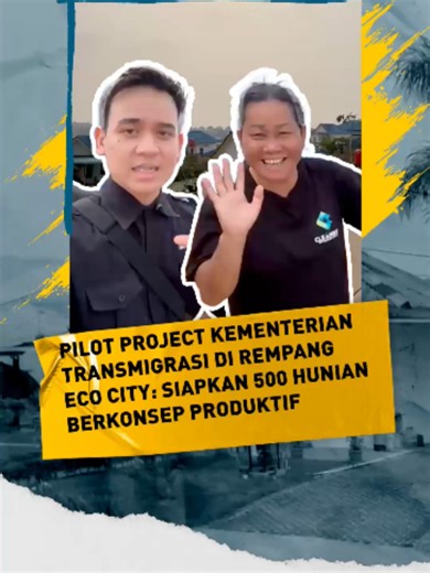 Kawasan Rempang Eco City dijadikan proyek percontohan (pilot project) oleh Kementerian Transmigrasi dengan menyediakan lebih dari 500 unit hunian terintegrasi bagi transmigran lokal maupun pendatang. Setiap keluarga memperoleh fasilitas rumah tipe 45 yang berdiri di atas lahan seluas 500 meter persegi guna menjamin kelayakan tempat tinggal dan ruang aktivitas ekonomi. Warga memanfaatkan lahan pekarangan tersebut secara produktif untuk budidaya aneka komoditas pertanian serta perikanan air tawar 