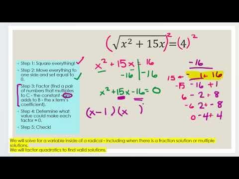 Solving a Square Root Expression with Factoring