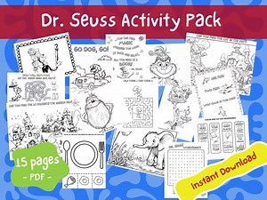 Dr. Seuss Activity Pack/read Across America Activities - Etsy