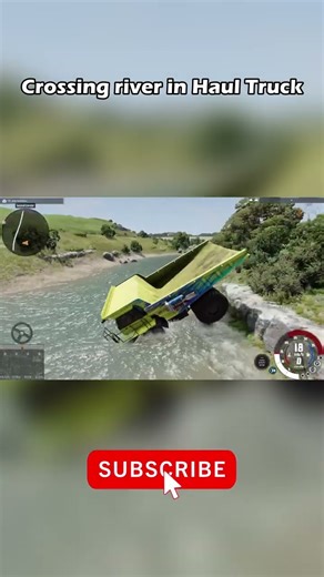 Crossing river in haul truck #beamngdrive