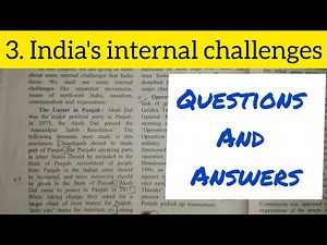 9th Std - History - Chapter 3 History India's internal challenges questions answers from textbooks