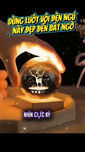 🌙 3D CRYSTAL BALL NIGHT LIGHT – TURN YOUR BEDROOM INTO A FAIRY TALE SPACE