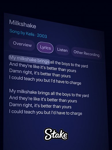 Milkshake Song Lyrics and Dance Tutorial