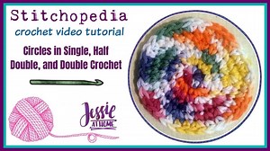 Double Crochet Flat Circle Tutorial - Left Handed