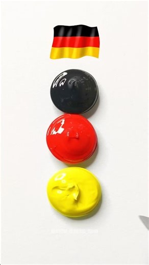 Germany Flag Color Mixing — Wait For The Result! 😳🔥