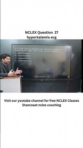 27- Hyperkalemia ECG Changes NCLEX Questions | NCLEX Tricks to Identify High Potassium on ECG