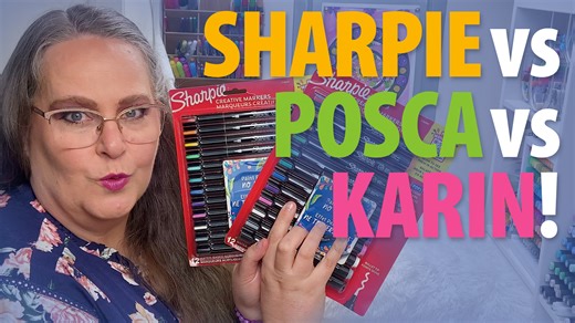 Sharpie recently released a set of water-based acrylic markers that caught my eye–the Sharpie Creative Markers. I wondered who they were trying to compete with. Was it the popular Posca Paint Pens? Or perhaps the beautiful Karin Decobrush pigment pens? Watch me unbox, swatch and compare these exciting new Sharpie markers to both Posca and Karin to find out! ===RECOMMENDED PRODUCTS=== COLORING BLISS SWATCH BOOKS https://www.coloringbliss.com/shop-swatch-books/ ===AFFILIATE LINKS=== Sharpie Creati