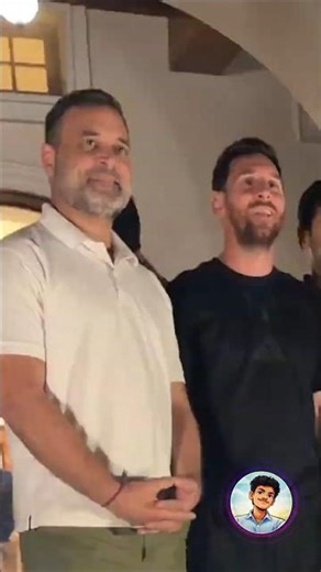 rahul gandhi with messi #footballlegend #indianpolitics #messi