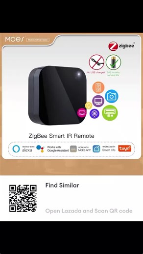 MOES Tuya ZigBee Smart IR Remote Control Universal Infrared Remote Controller for Smart Home works with Alexa G oogle Home | https://s.lazada.com.ph/s.FZc5f