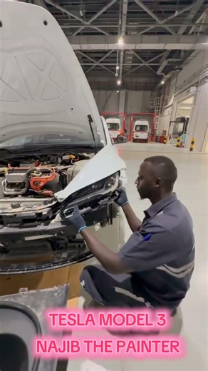 Tesla model 3 headlight replacement #automotive #bodyrepair #teslachina #fypシ゚viral #fypシ゚v