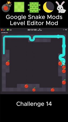 Google Snake Mods - Level Editor Mod: Challenge 14 Fast Speed #googlesnake #googlesnakemods