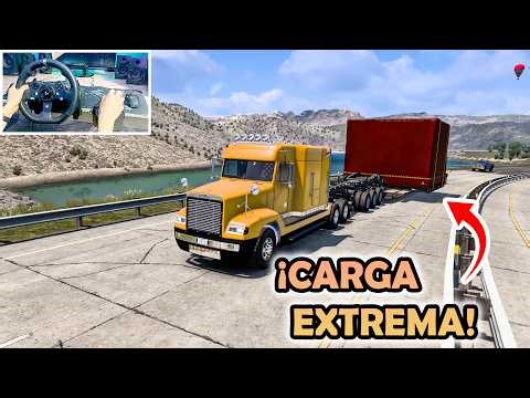 Freightliner FLD al LÍMITE 😨¡Desafío de carga SOBREDIMENSIONADA en ATS!