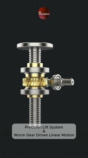 Worm Gear Driven Linear Motion #gearbox #machine #gearreducer #mechanic #cnc