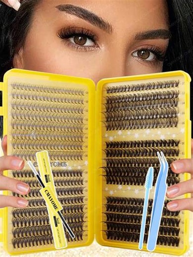 D Curl 574/610/620 Lashes 9-16mm Black Eyelash Clusters, Single Lash Bundles With Mixed Densities 10D-150D, DIY Eyelash Bundles With A Natural Look, Extra Thick, Smart, Ultra-Soft, Ultra-Light, Reusable Single Segmented False Eyelashes, Suitable For Beginners For Daily Life At Home Or While Traveling, Weddings, Dates, Parties, Music Festivals, And Halloween. | SHEIN