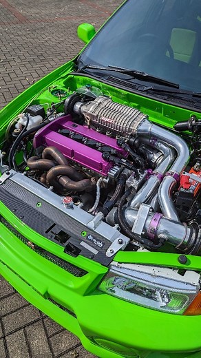 Larry Chen on Instagram: "This does not sound like any other car I've ever heard. In the two pulls I filmed at the end you can hear the exact moment it switched from supercharged to turbo charged. From idle to 5500rpm the magnetic clutch on the supercharger is engaged. From 5500rpm to 9000rpm the magnetic clutch disengages and it's all turbo power. There is a valve that gradually let's more and more air past the entire supercharger system right behind the air filter. At 5500 the valve is complet