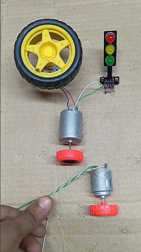 Dc Motor Regenerative System Powering Traffic light & Gear Motor Wheels