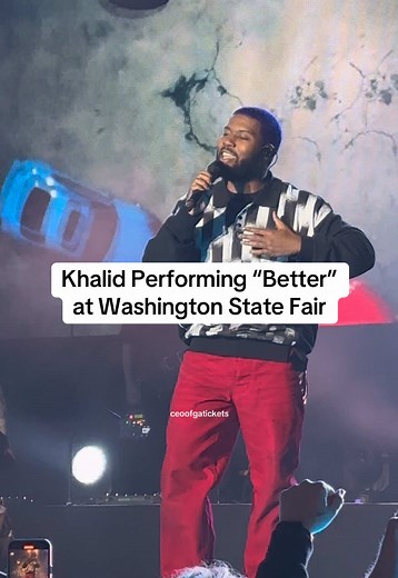 Khalid Sings 'Better' Live at Washington State Fair