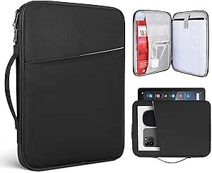 9.7-11 Inch Tablet Sleeve Case Compatible with 11" Samsung Galaxy Tab S9 S8 S7/ Samsung Galaxy Tab A7 S6 A 10.4 10.1 Tablet Bag,iPad 11th/iPad Pro M5 M4/Air 11 M2 M3 2025 2024 Carrying Bag(Black)