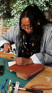 "Make Your own leather Notebook" just happened... ✨ Check out our workshop schedule for what's next! | Fab Lab Egypt