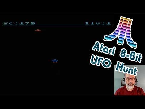 Atari 8-Bit Game Play, UFO Hunt
