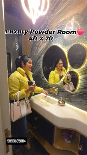 Riitu Singh Interiors on Instagram: "Luxury Powder Room❤️"