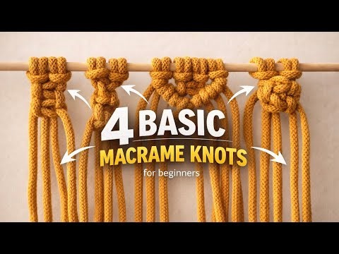 4 Must-Know Macrame knots for Beginners