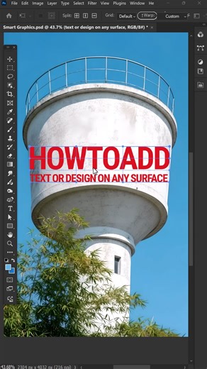 Smart Graphics on Instagram: "Add design of text on any surface #Photoshop"